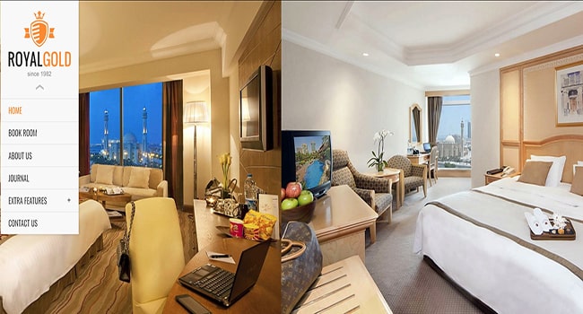 Mẫu website khách sạn sang trọng